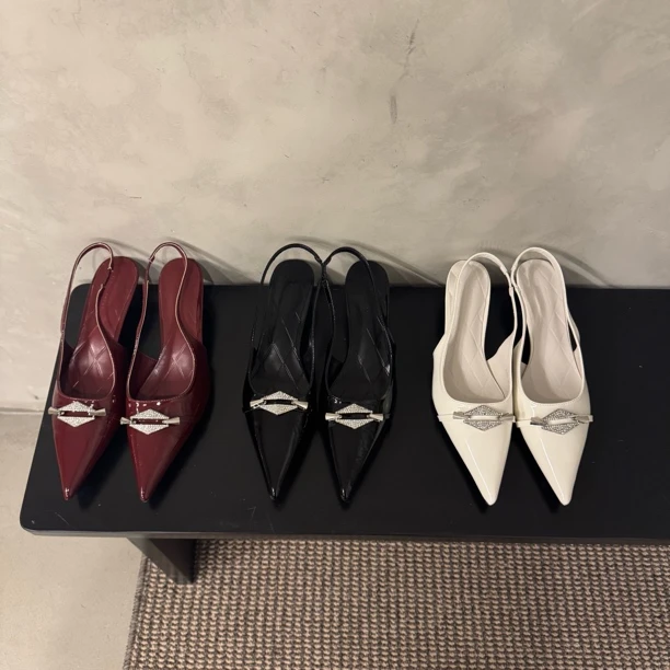 2025春夏低跟单鞋细跟春季浅口跟鞋包头粗跟百搭尖头法式高跟时尚