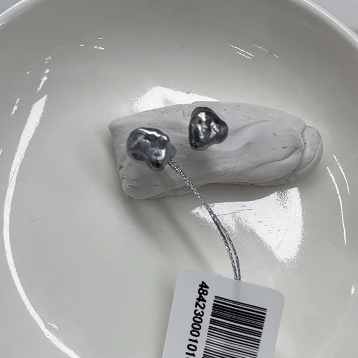 银S925镶嵌耳饰海水珍珠