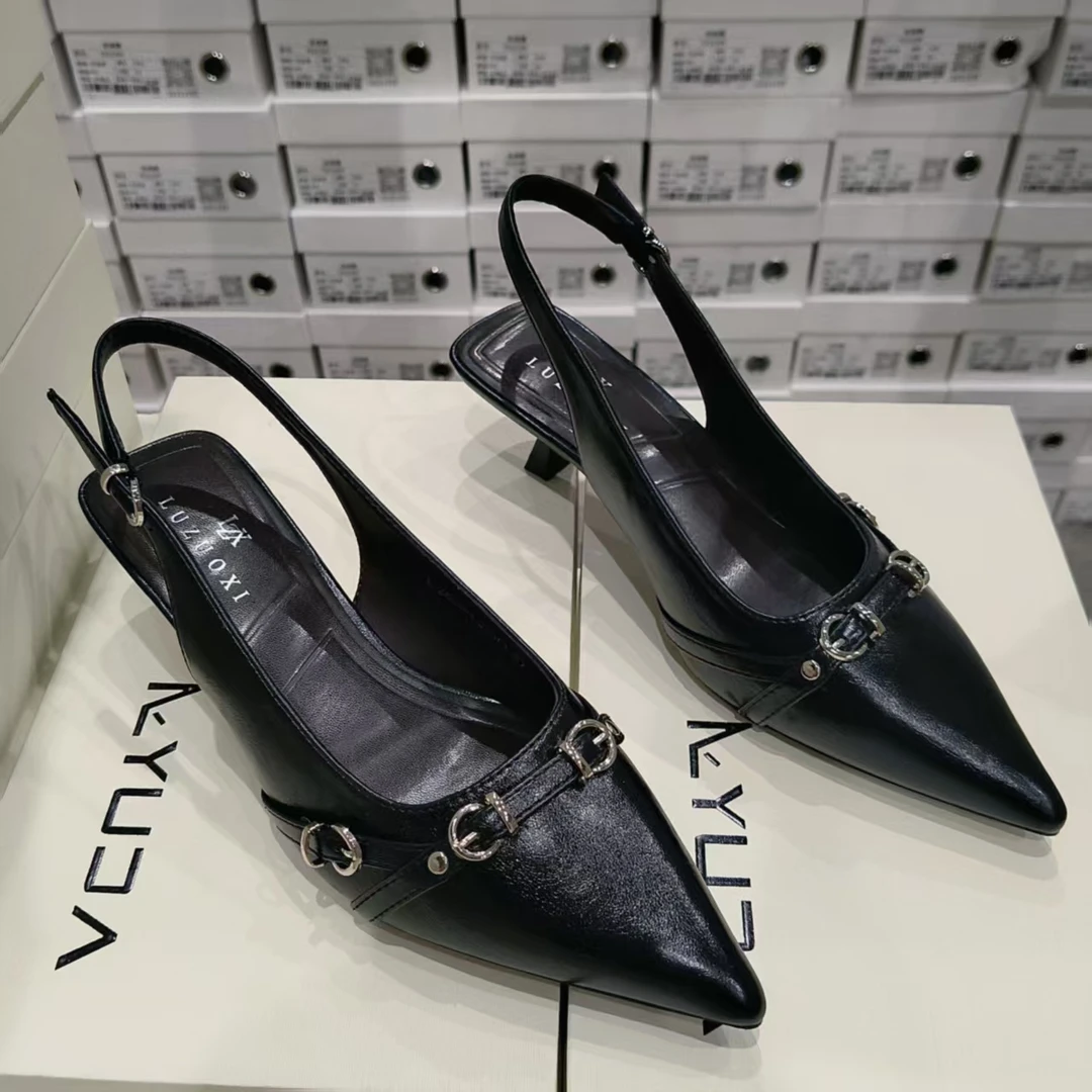 2623-1  新款法式气质百搭时尚细跟包头凉鞋