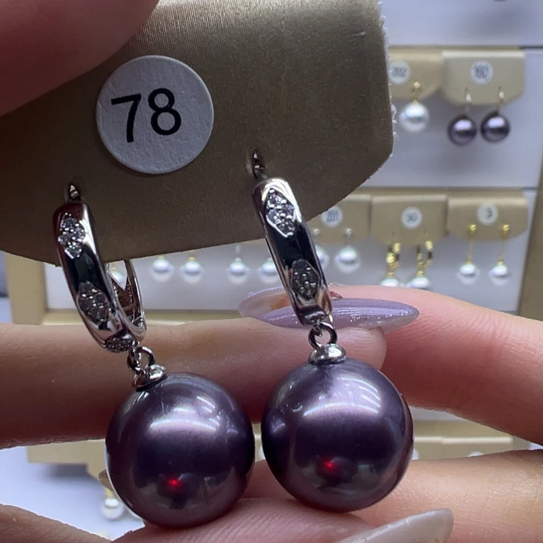 耳饰淡水珍珠银S925镶嵌