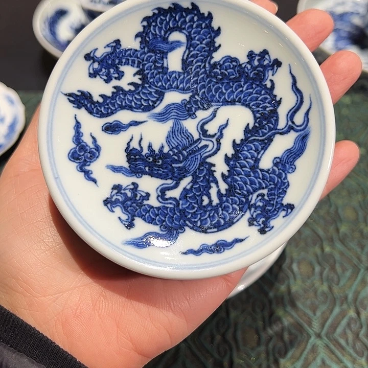 景土造物海水龙纹盖置