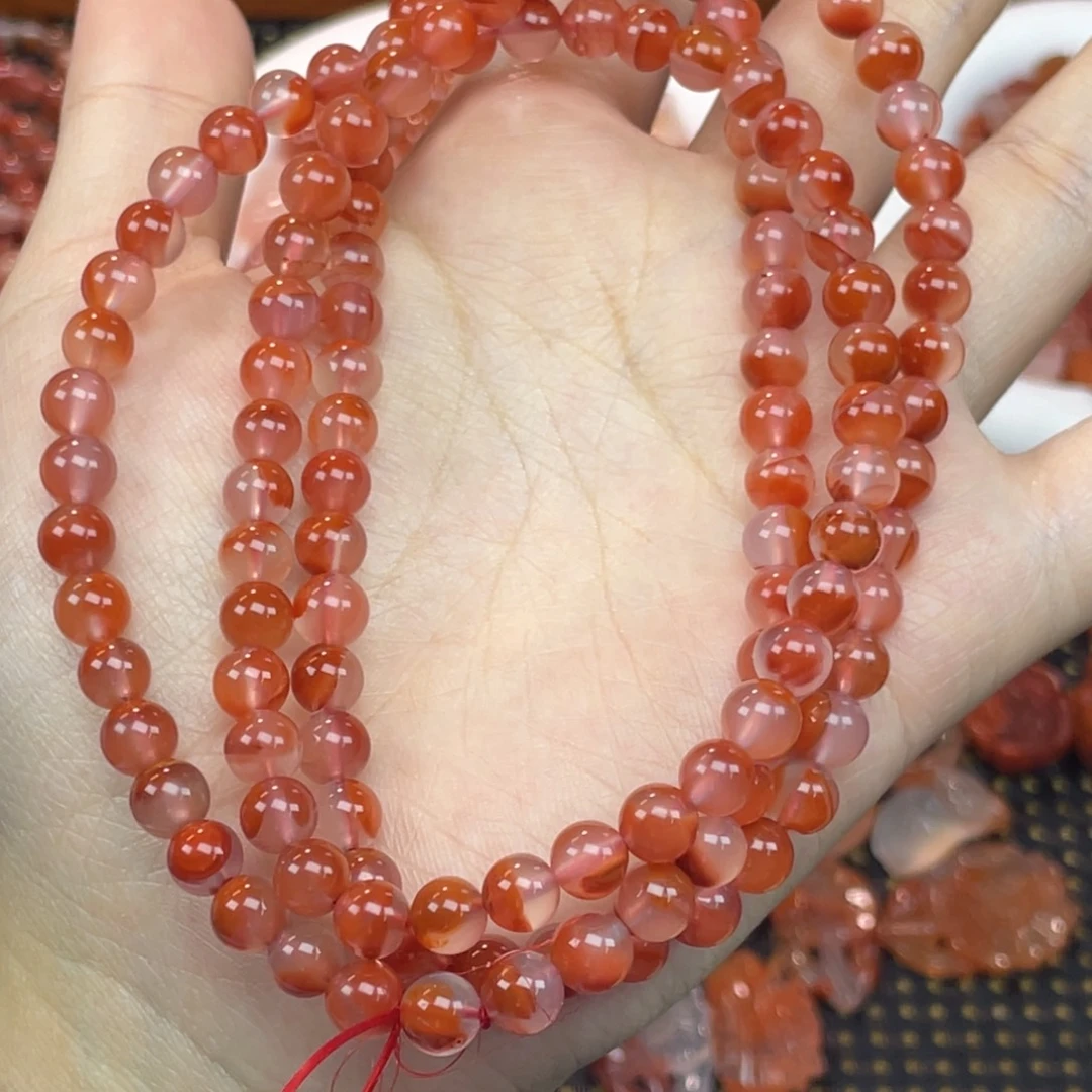 好****南红玛瑙未镶嵌配饰鸿运当头单圈