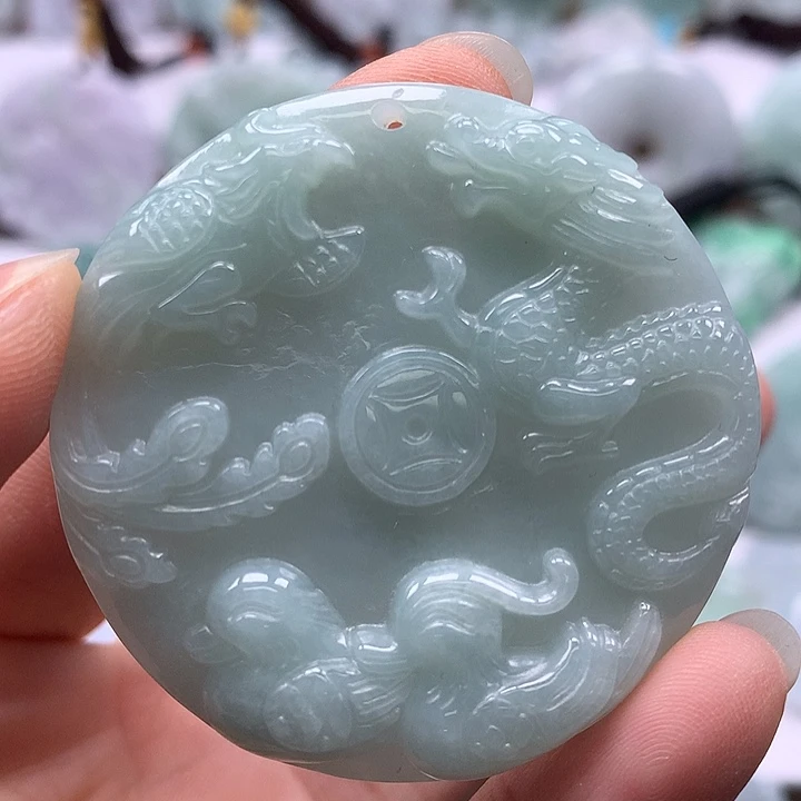翡翠未镶嵌颈饰龙凤呈祥福利