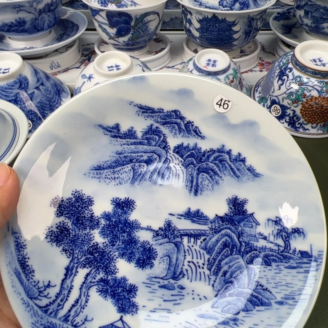 陶瓷景德镇纯手工纯手绘茶具木木45