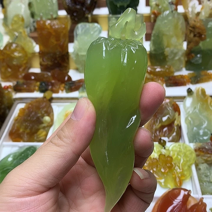 蛇纹石玉未镶嵌珠宝半成品