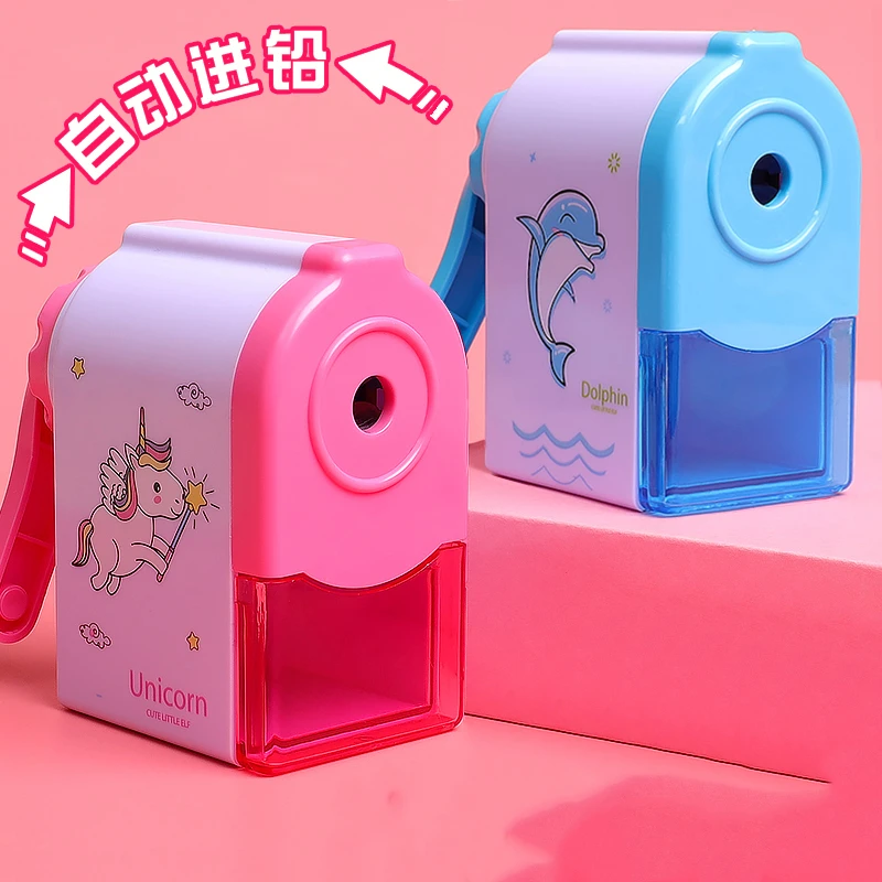 铅笔削笔器自动削铅笔器转笔卷笔刀手摇手动儿童小学生小型便携式
