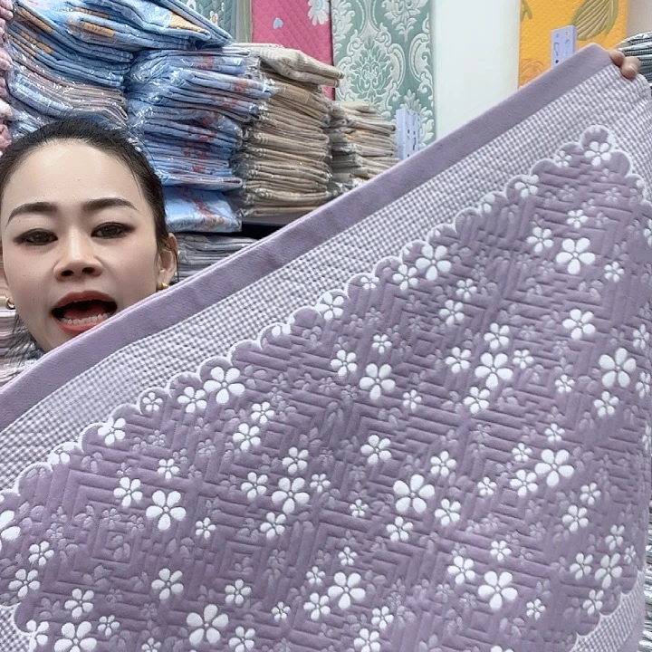 棉紫色雪花纯棉面料