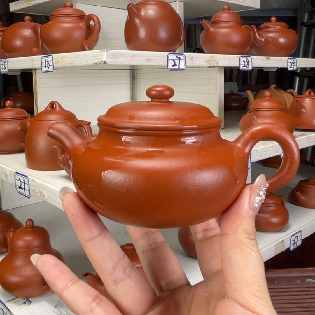 茶壶紫砂朱泥全手170毫升