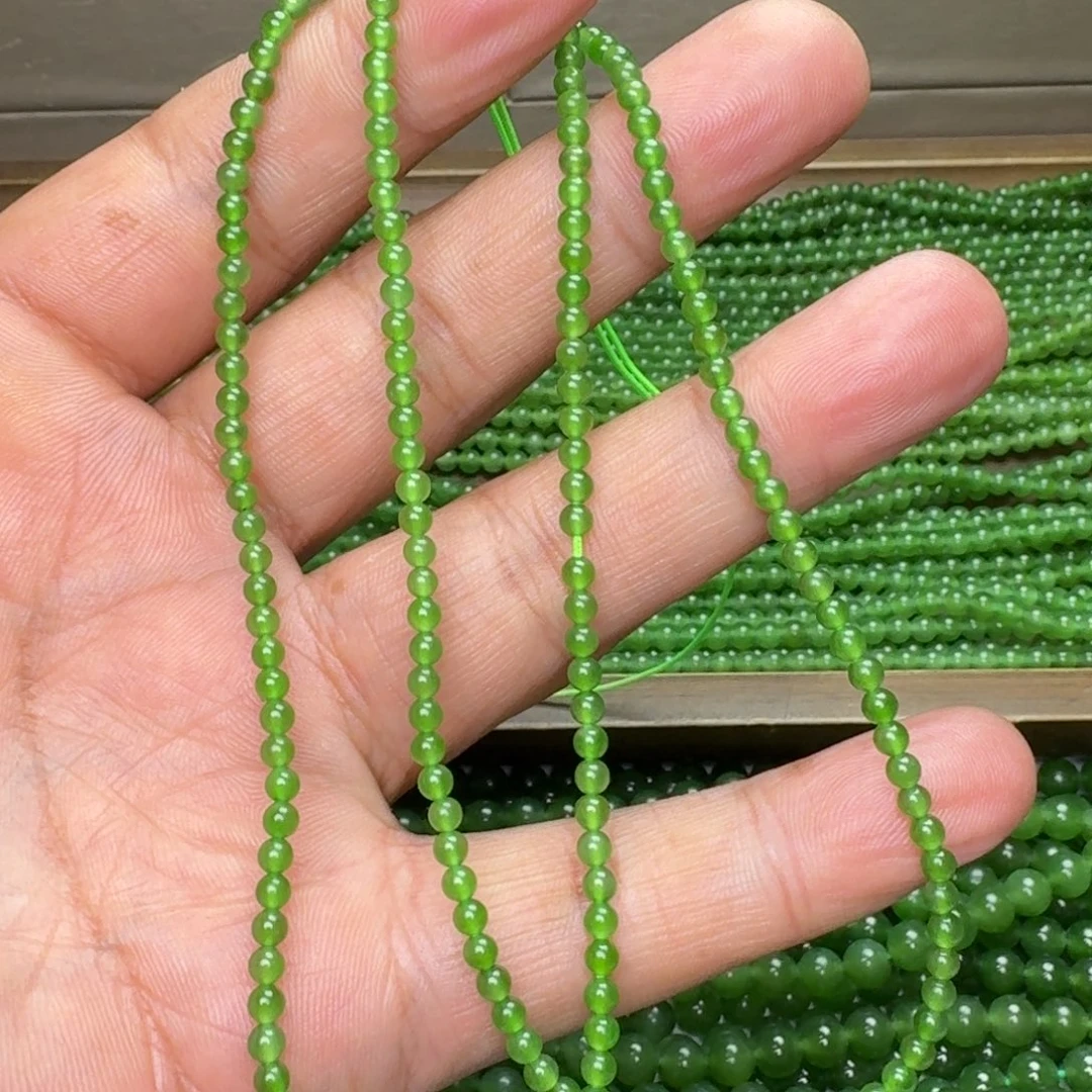 和田玉未镶嵌颈饰碧玉冰阳绿3