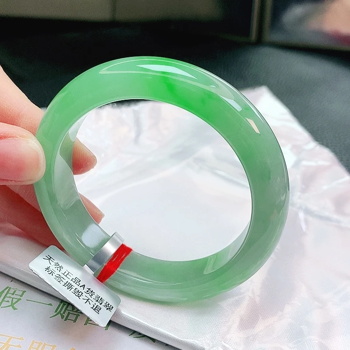 翡翠未镶嵌手镯缅甸天然a货翡翠手镯76号