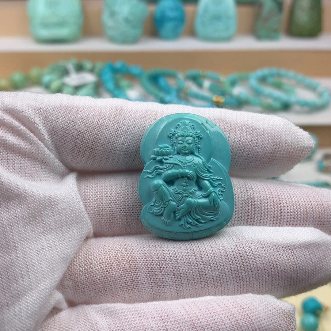 未镶嵌绿松石珠宝奇石23.5mm