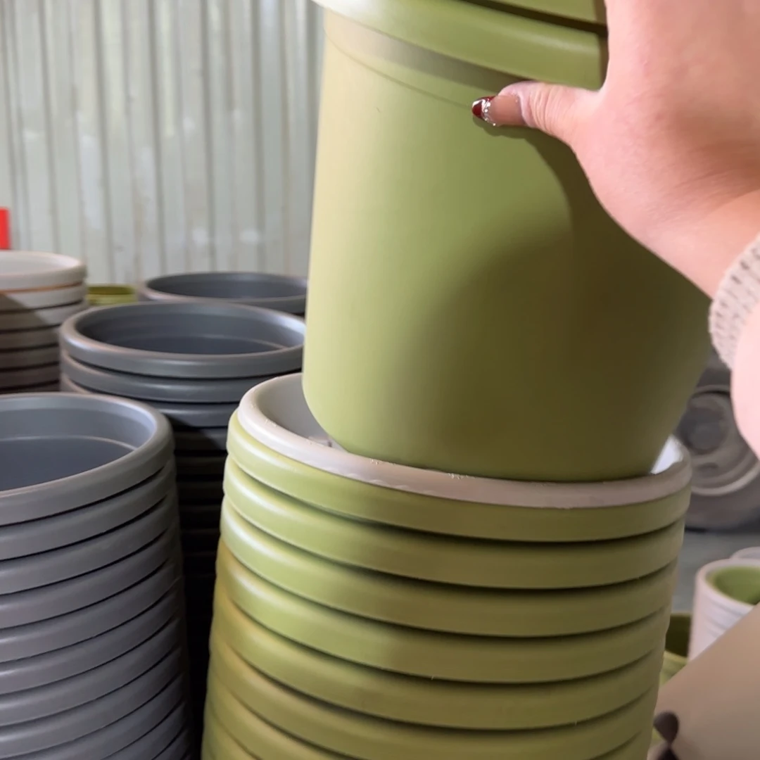 树脂四季盆5#无拖果绿微瑕6