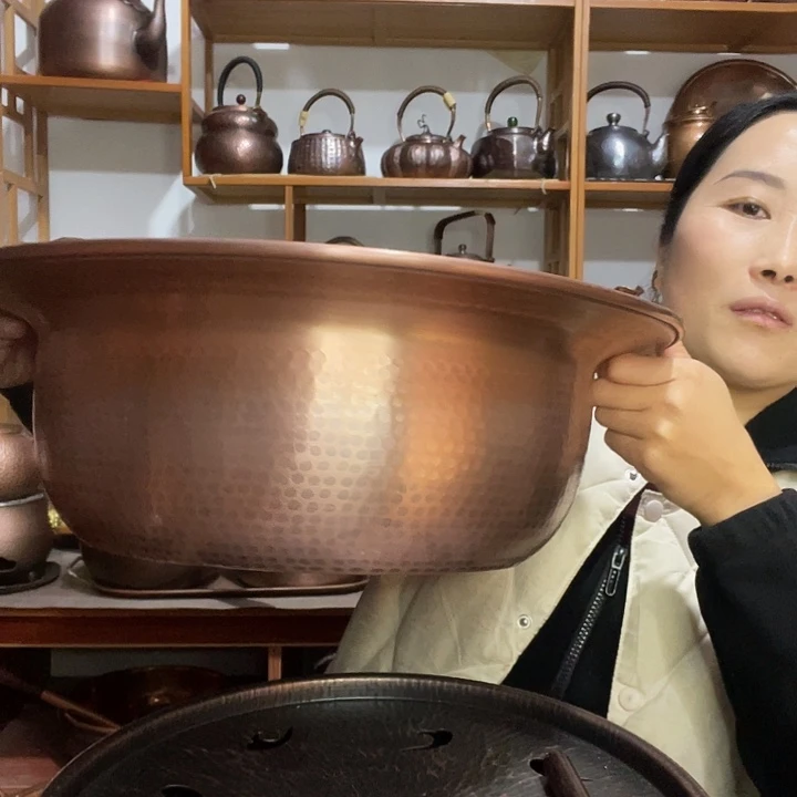 金属紫铜纯铜3.8斤左右内径32厘米