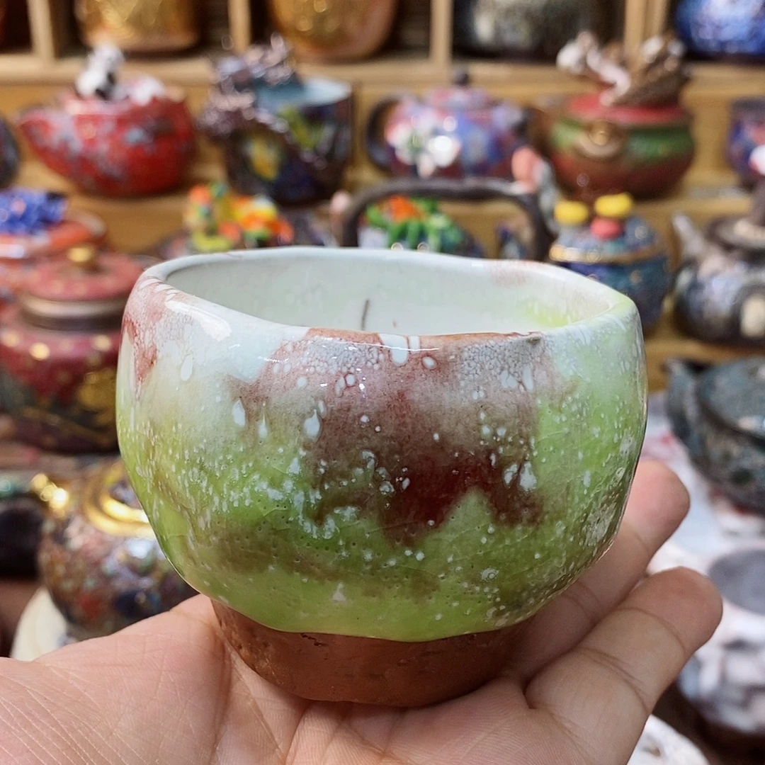 粗陶志野柴烧茶器