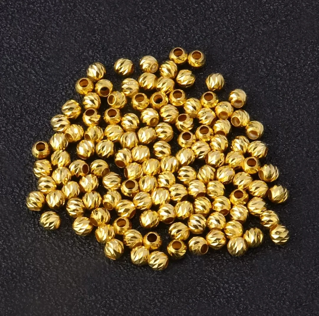 18k 螺纹车花珠卡3mm配件DIY（10 赠 1）