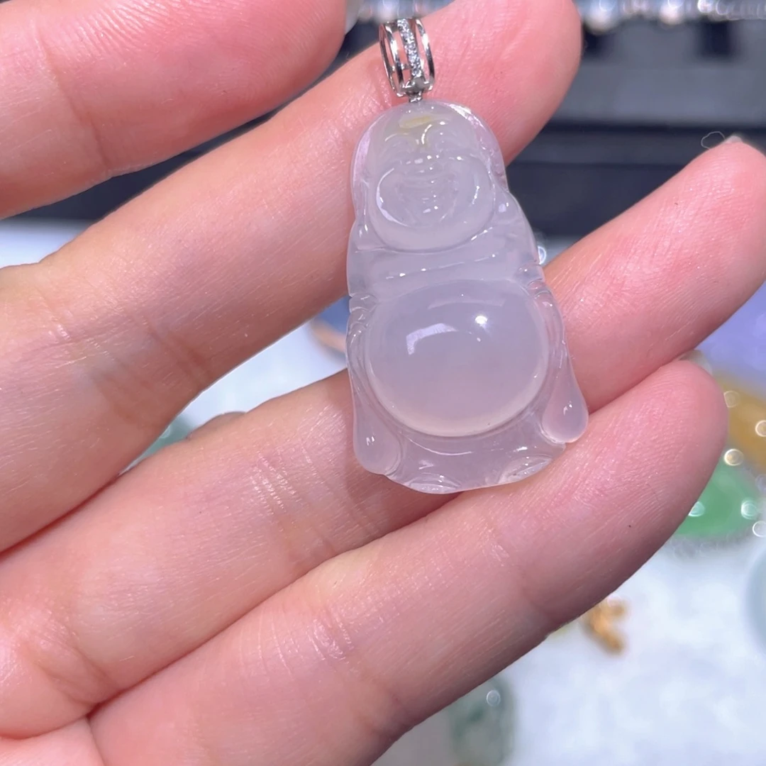 颈饰18K金镶嵌翡翠翡翠