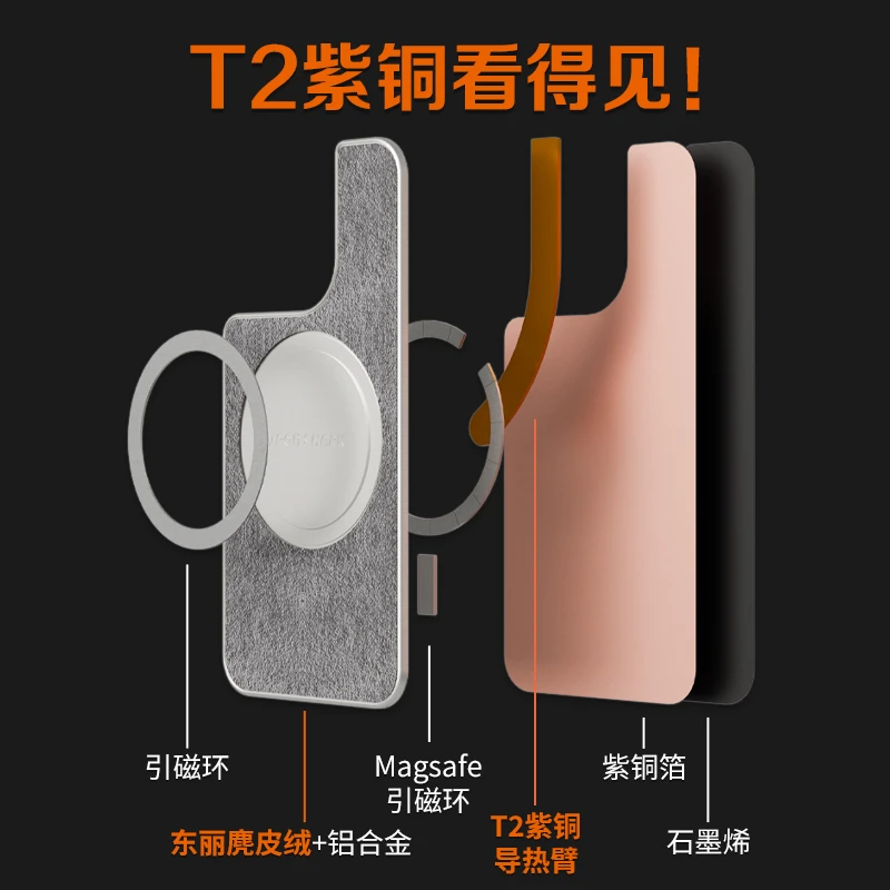 铁鲨双面磁吸紫铜均热板防冷凝水豪华触感制冷器好搭档