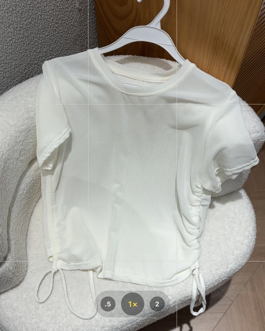 新疆包邮“蔷薇日记”DX3771#衣长51 短袖抽绳t恤