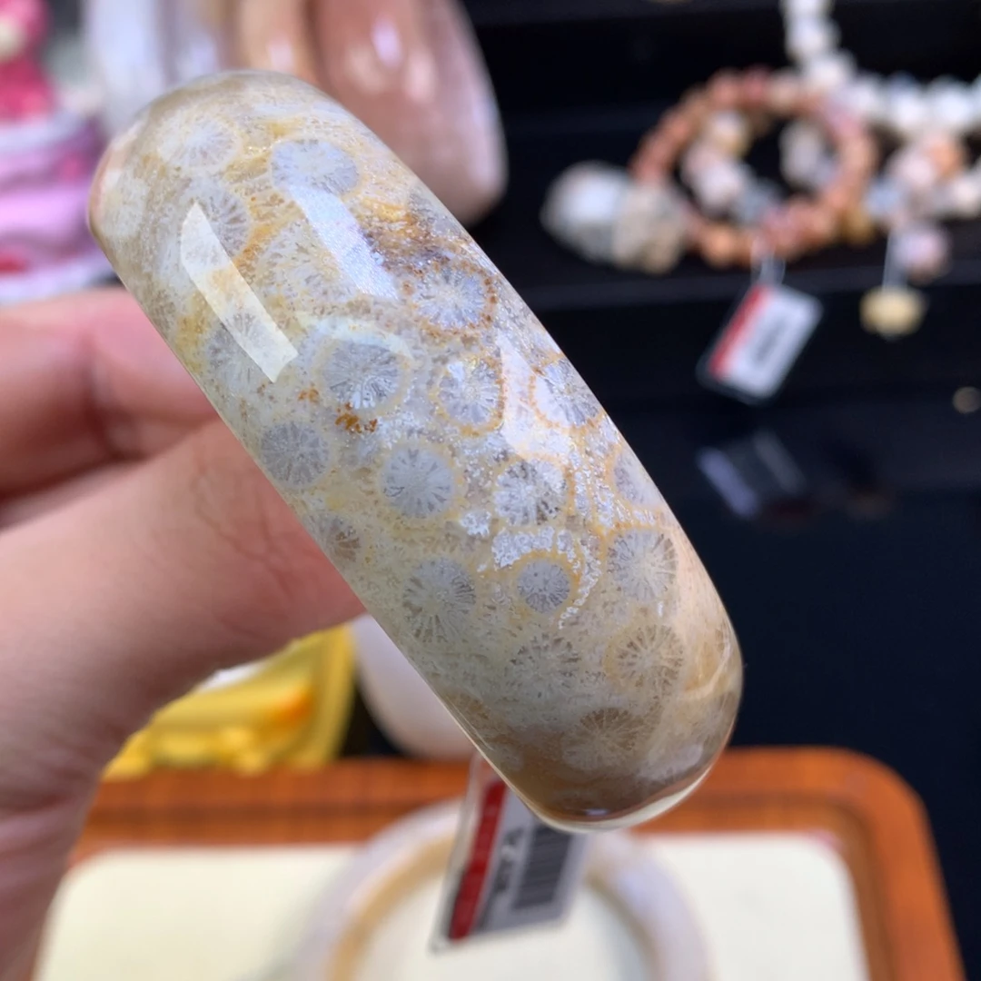 硅化珊瑚（珊瑚玉）未镶嵌颈饰100号55.4圈柠檬片