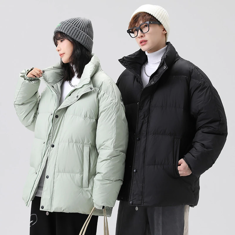 时尚高端潮牌立领羽绒服情侣冬季新款加厚保暖轻盈外套高级感上衣