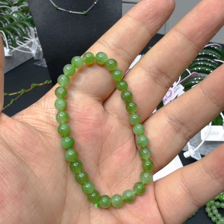 和田玉（碧玉）手链未镶嵌