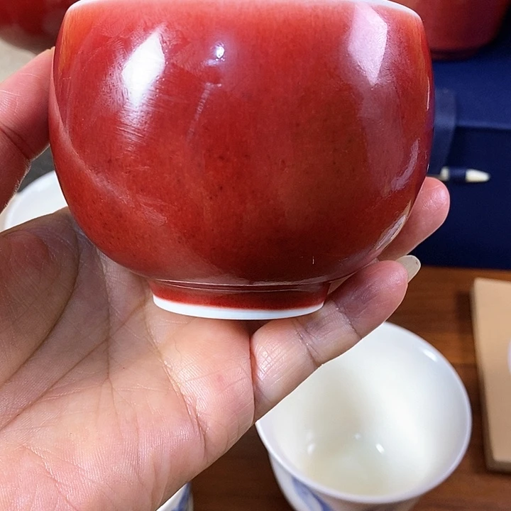 周老手作祭红陶瓷杯