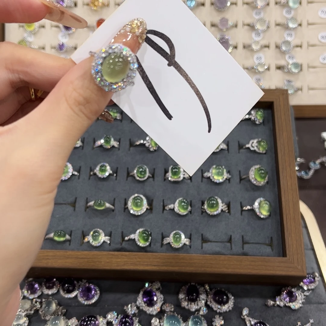 S****岫玉银S925镶嵌戒指