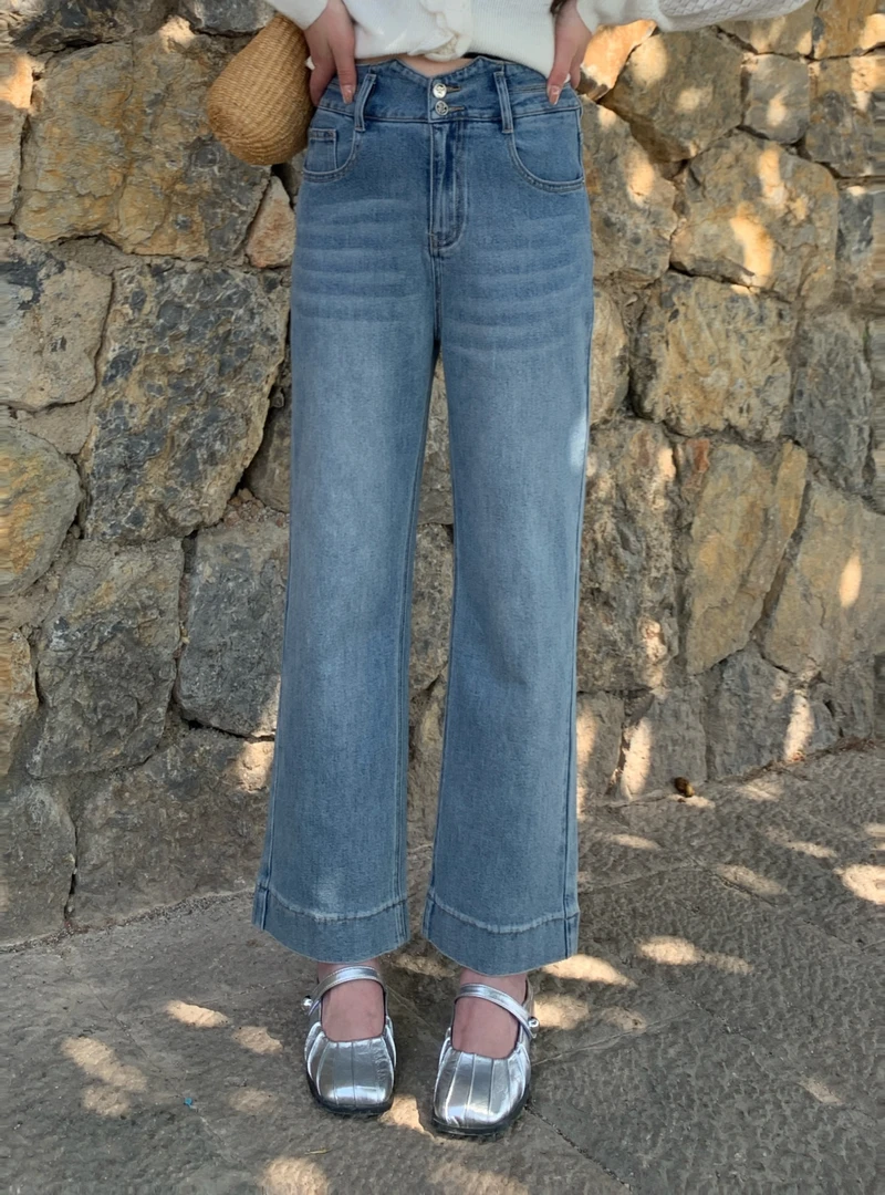 NANJIE/楠姐【轻氧九分】时尚百搭九分显瘦微喇裤XNS6223