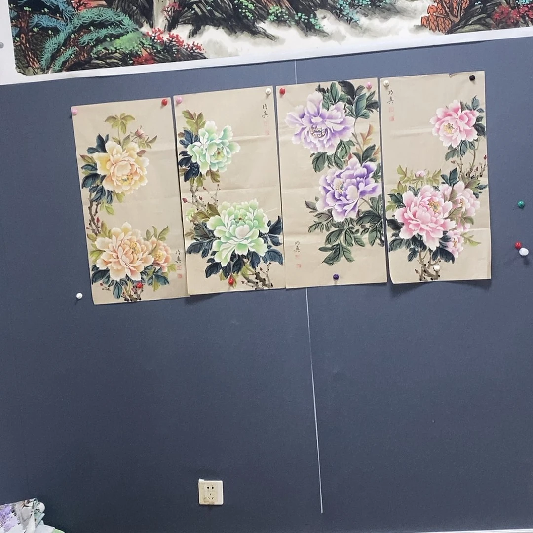 东***理国画34/68石巧真手绘画芯