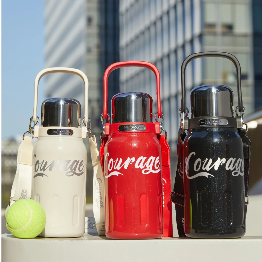 316不锈钢保温杯手提男女学生水杯大容量茶杯户外高颜值ins保温壶