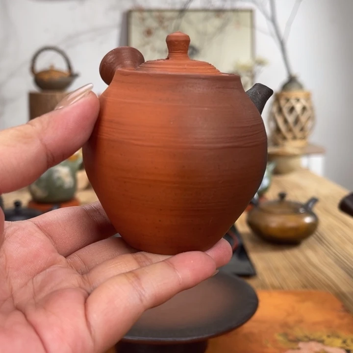 常滑秀山手作茶壶