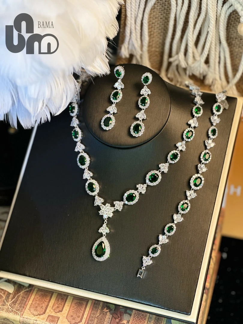 铜合金锆石项链 套装BS--052