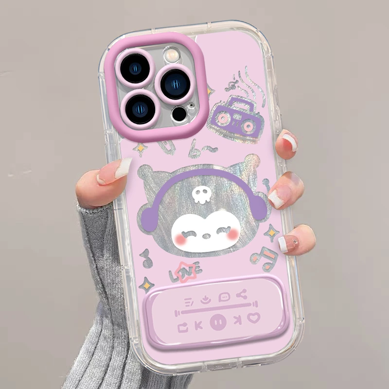 适用于苹果16oppo华为vivo卡通库洛米新款可爱流行网红羽纱手机壳