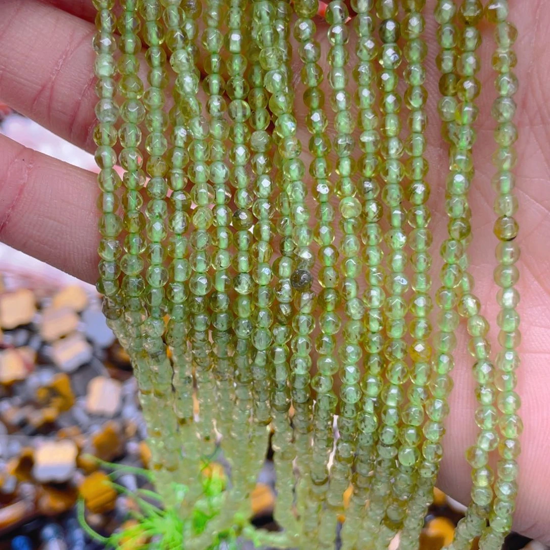 玛瑙/玉髓珠宝半成品未镶嵌橄榄石2条卡3