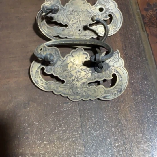 赏***宝红酸枝木类老铜件