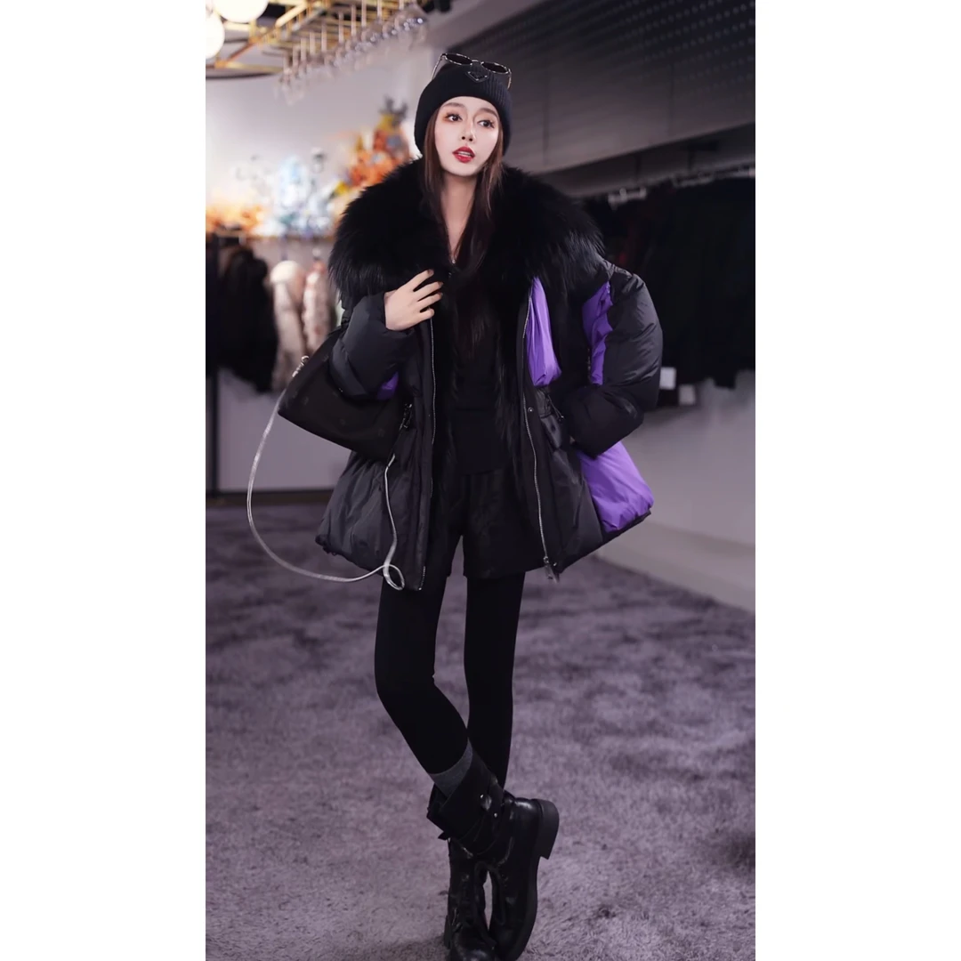 【Yongjia 】 设计师新款鹅绒服配狐狸毛领外套69165-THJ