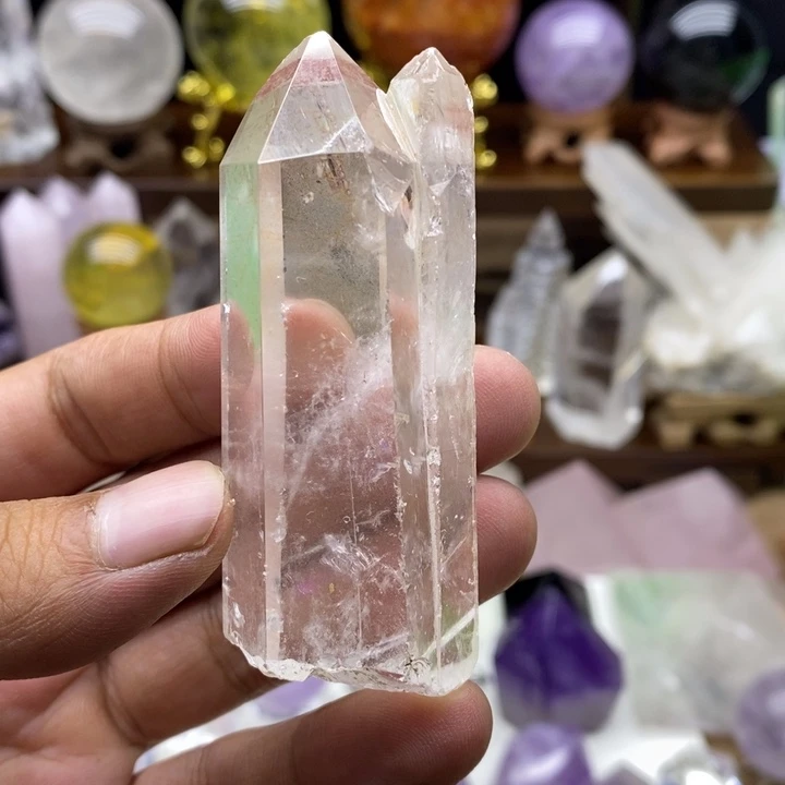 天然白水晶原石摆件1