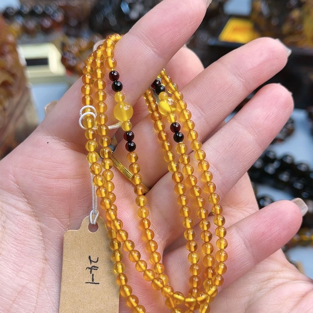 琥珀手链未镶嵌海珀项链小尺寸3m+