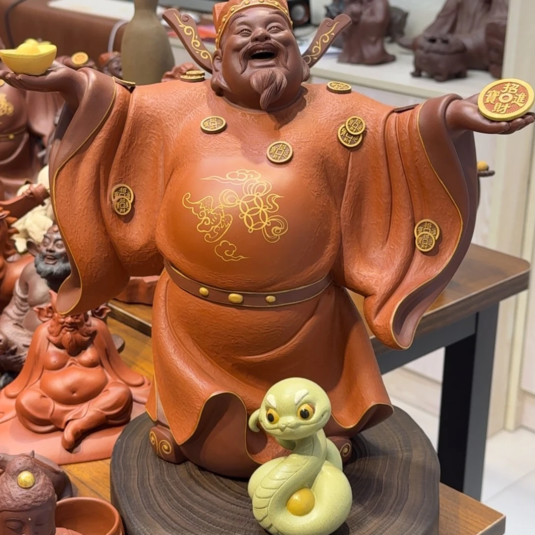 鸿***生茶宠紫砂紫砂特大号财神