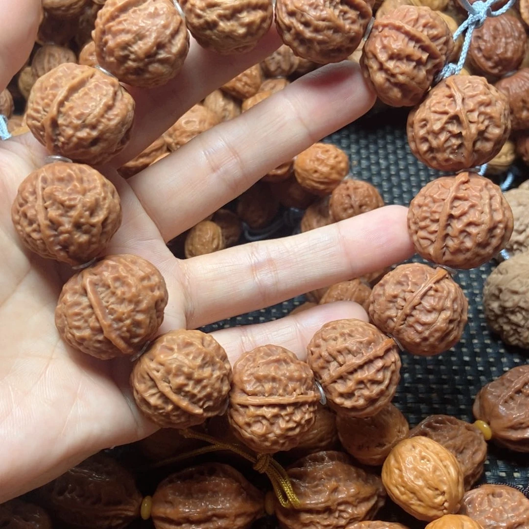 桃核吊坠荔枝纹手串