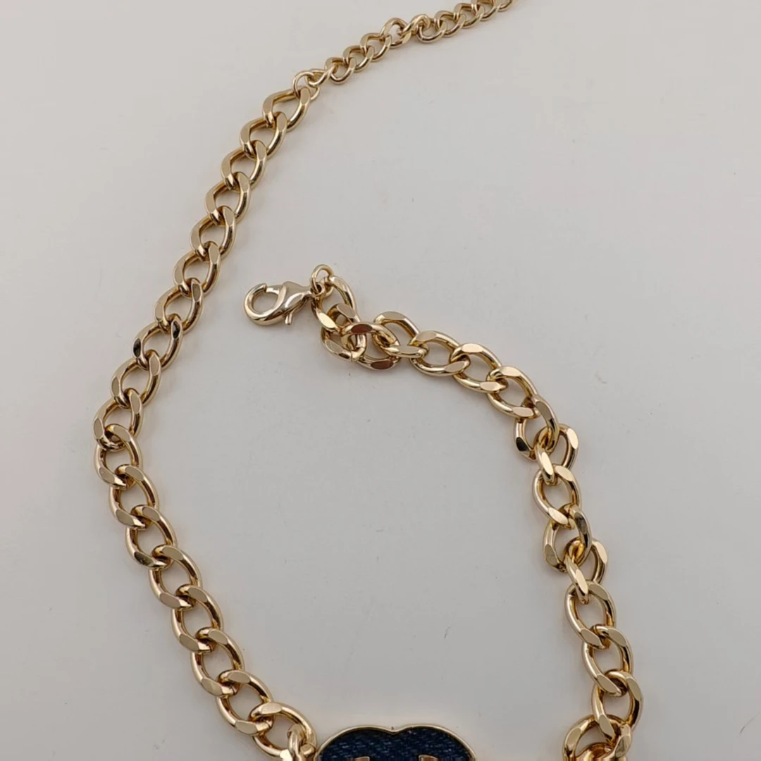 铜合金项链  VTGViVi饰品/中古饰品/时尚复古百搭/P107/中古项链