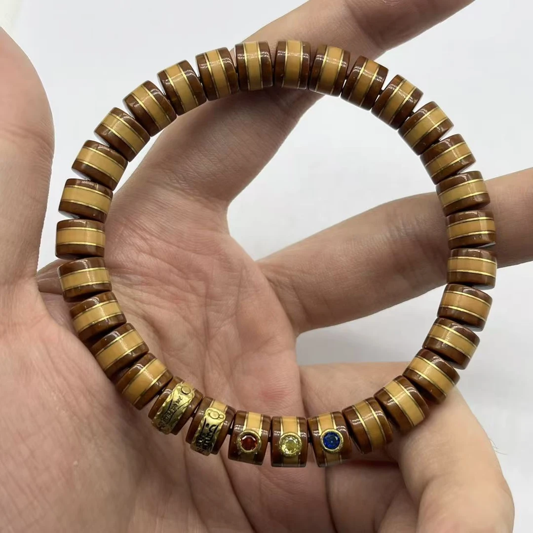 A5 紫金鼠一线天卡6*8精美单圈手串 526（配A5礼盒套装）