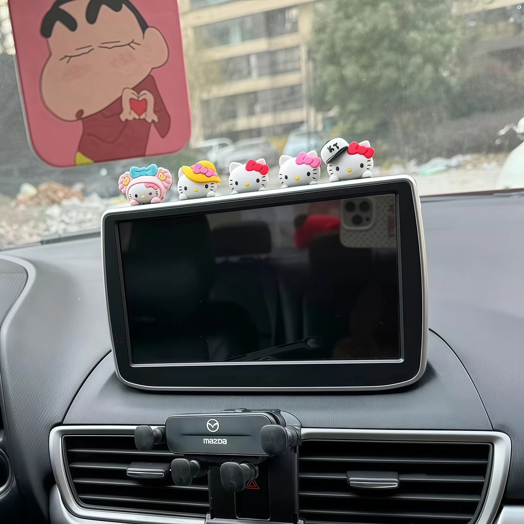 HelloKitty可爱猫咪车载摆件汽车装饰ky猫车载中控台显示屏小配件