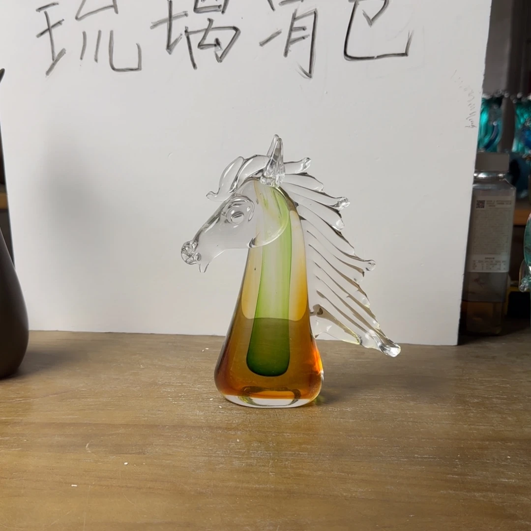手工艺品琉璃琉璃摆件马头