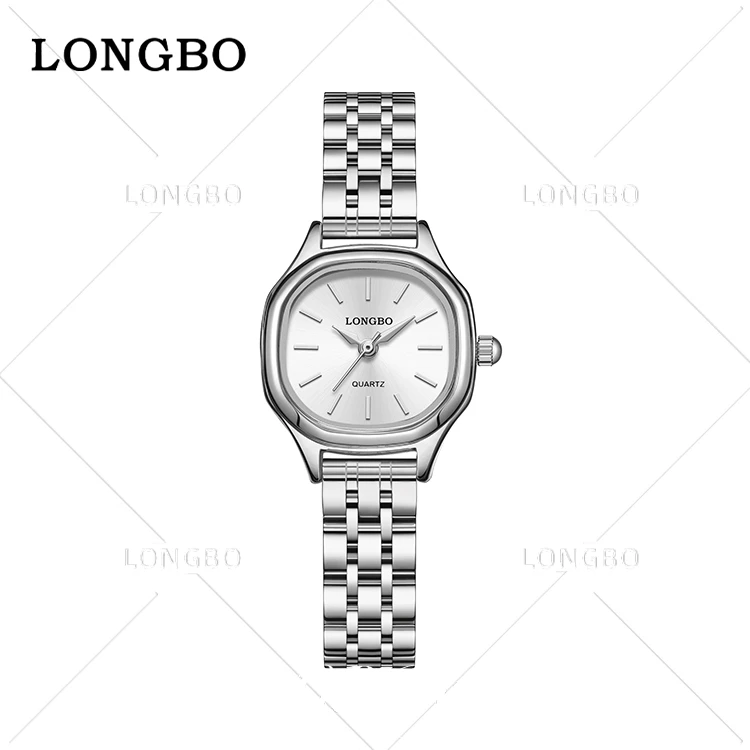 龙波/Longbo轻奢女士钢带石英手表小众简约时尚高级感351（YONG)