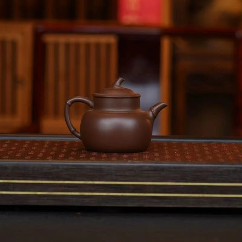 战旗XT底槽青[佛肚竹180CC]宜兴原矿手工紫砂壶