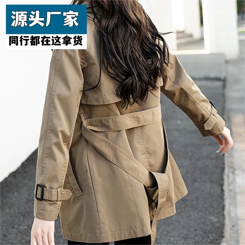 梵乐芬欧洲站2025春季新款韩版宽松小个子风衣女中长款流行短外套