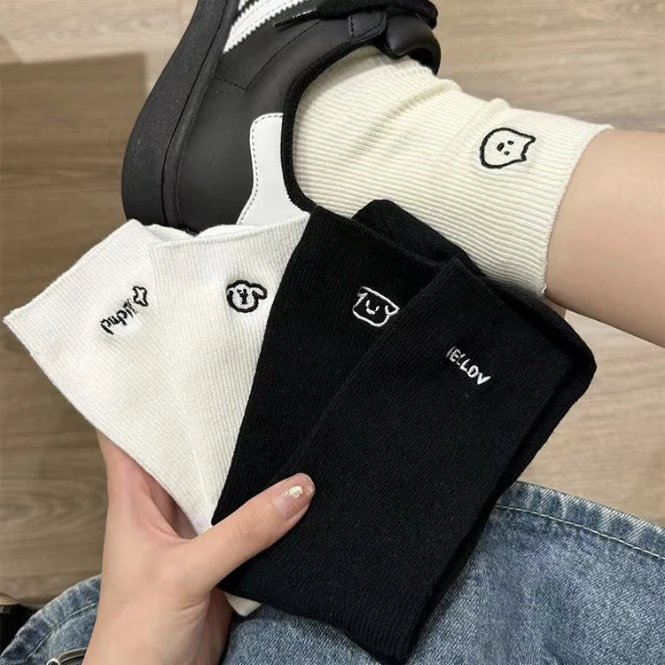那简家【现货四双组合】秋冬必入ins风时尚中筒袜