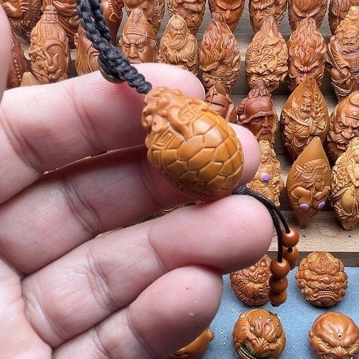 橄榄核吊坠19龙龟