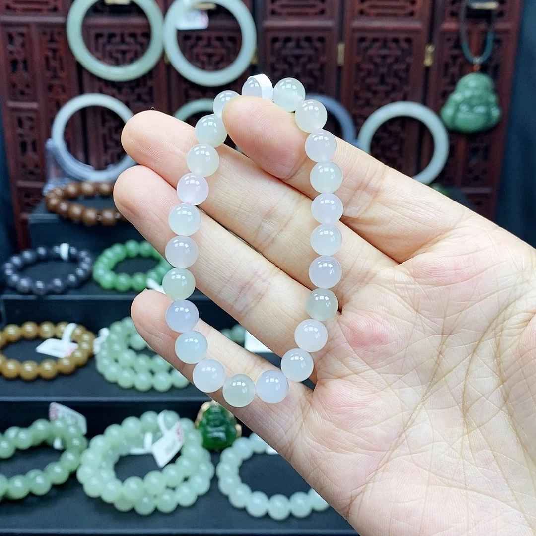 和田玉手串未镶嵌多宝8